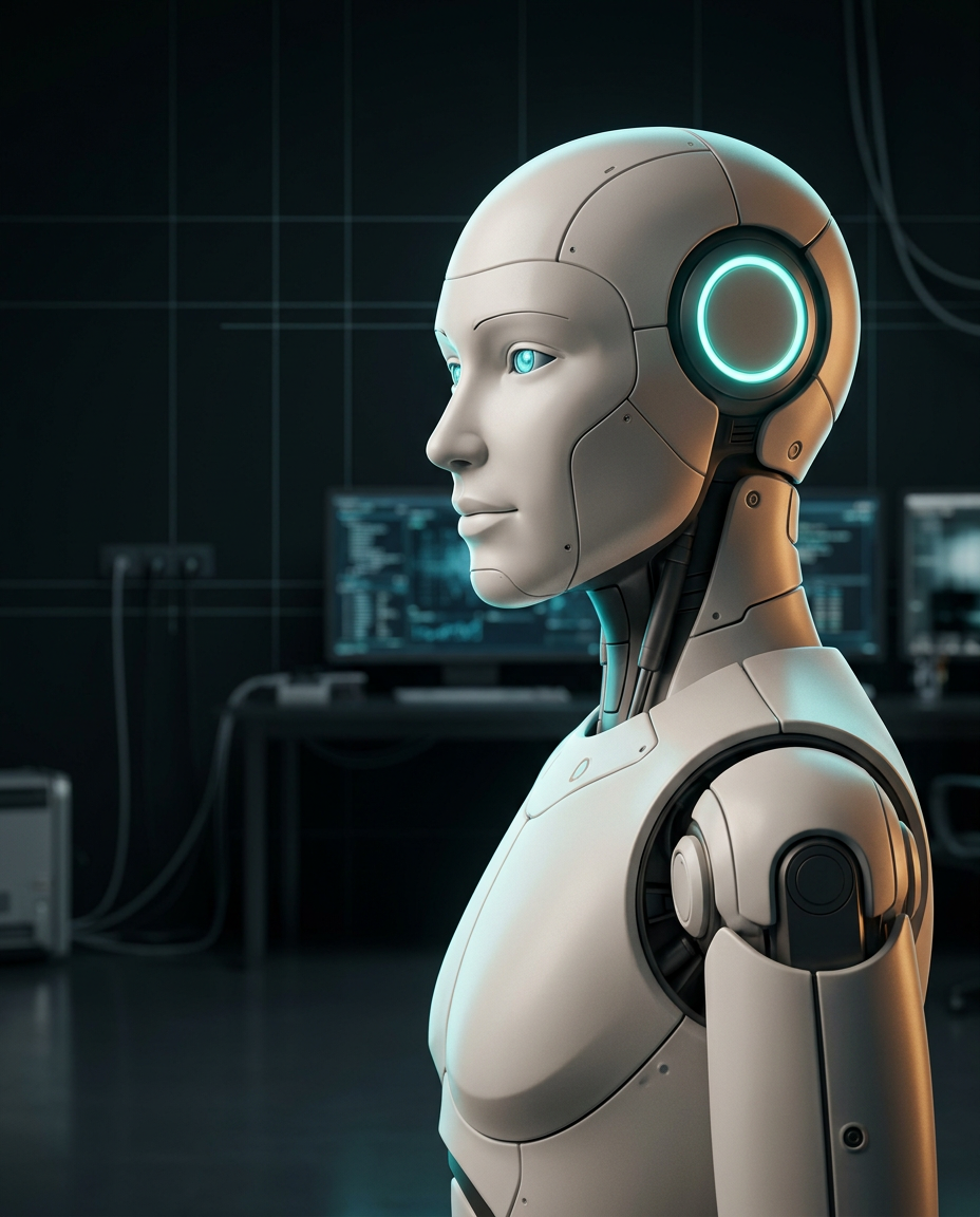 Robot asistente de gLermanLab en un laboratorio de ingeniería